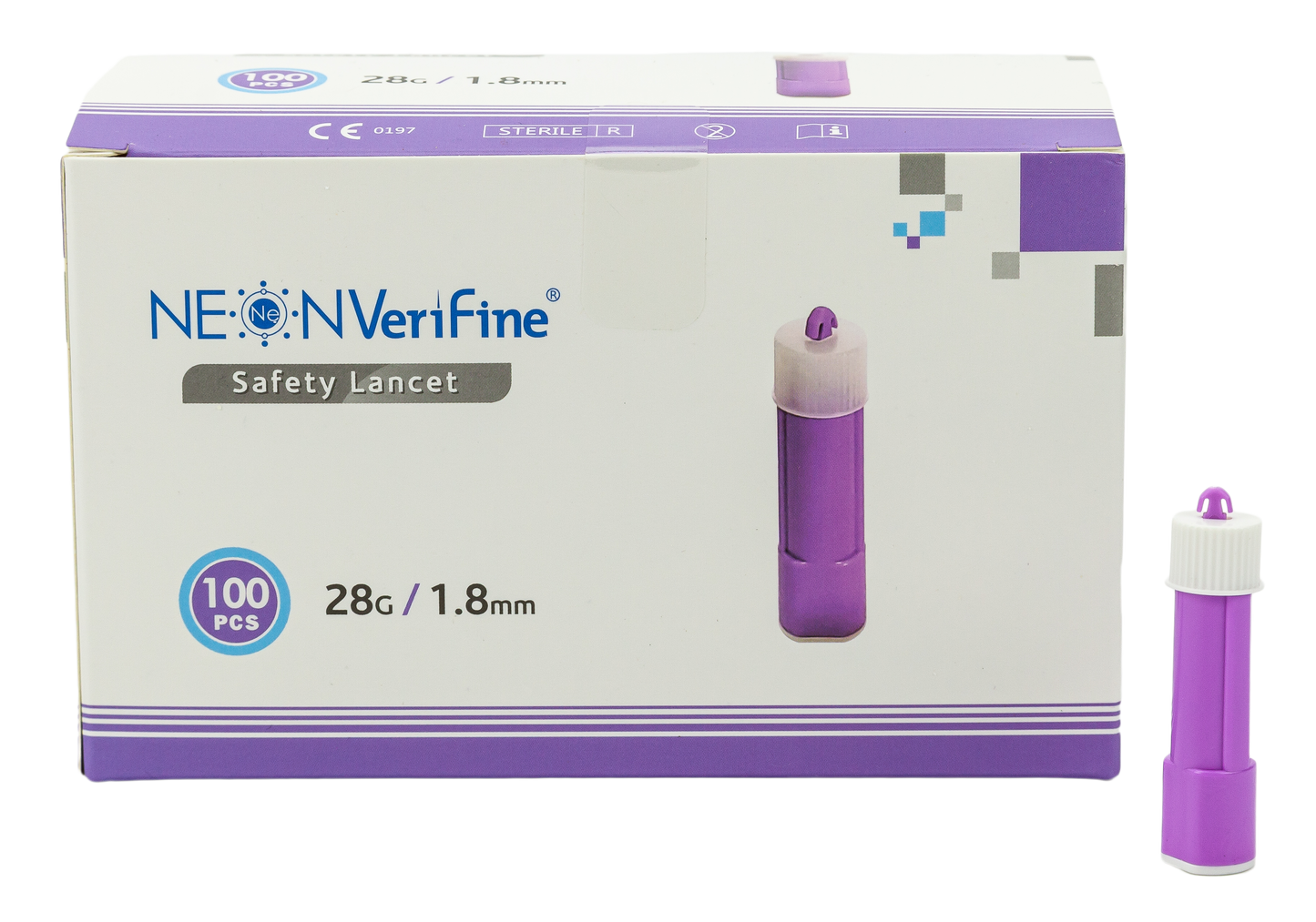 Neon VeriFine Safety Lancets