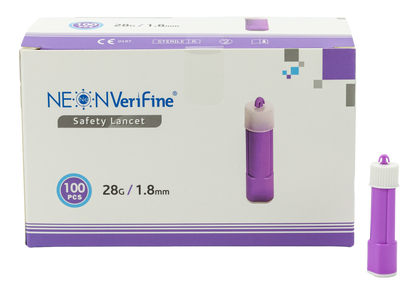 Neon VeriFine Safety Lancets