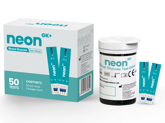 NEON GK+ Blood Glucose Test Strips (50 strips)
